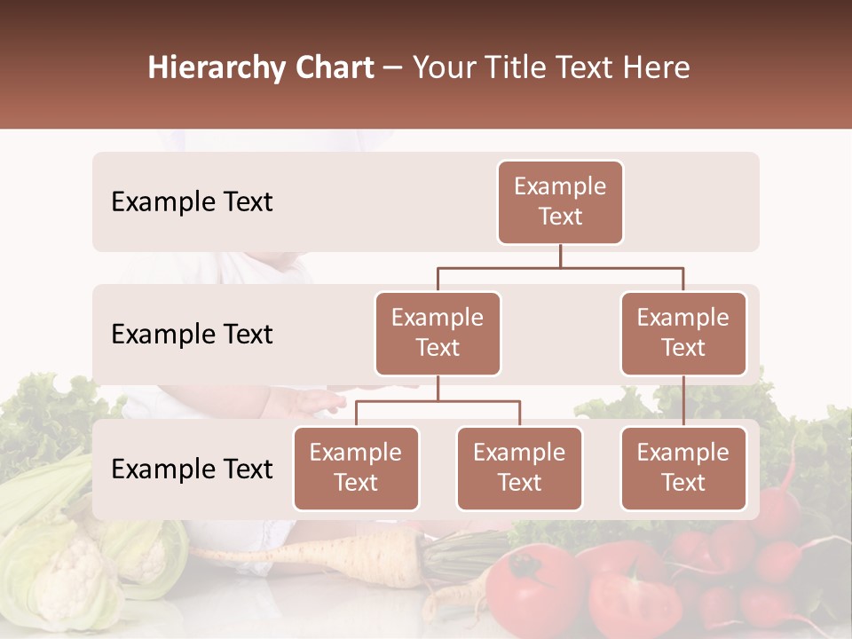 A Baby In A Chef's Hat Sitting On A Table Surrounded By Vegetables PowerPoint Template
