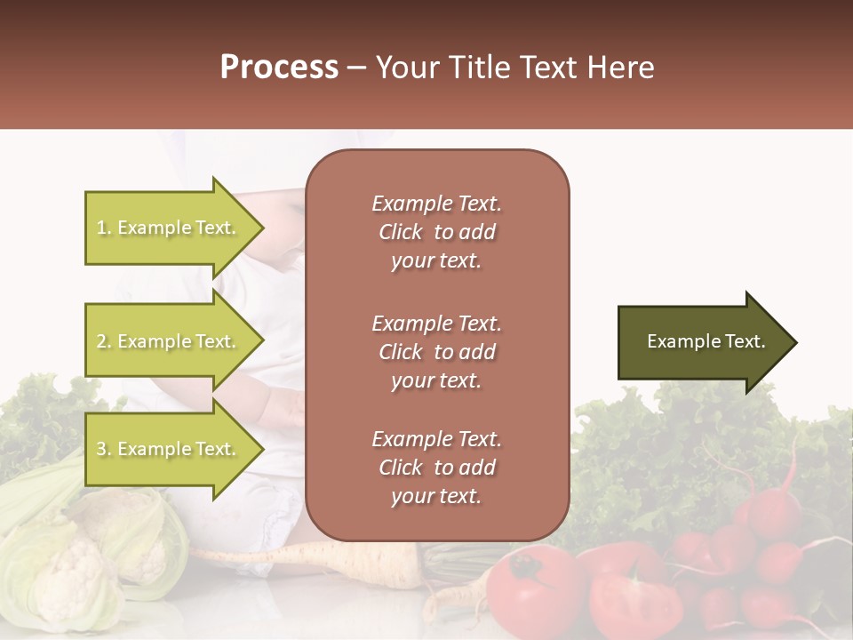 A Baby In A Chef's Hat Sitting On A Table Surrounded By Vegetables PowerPoint Template