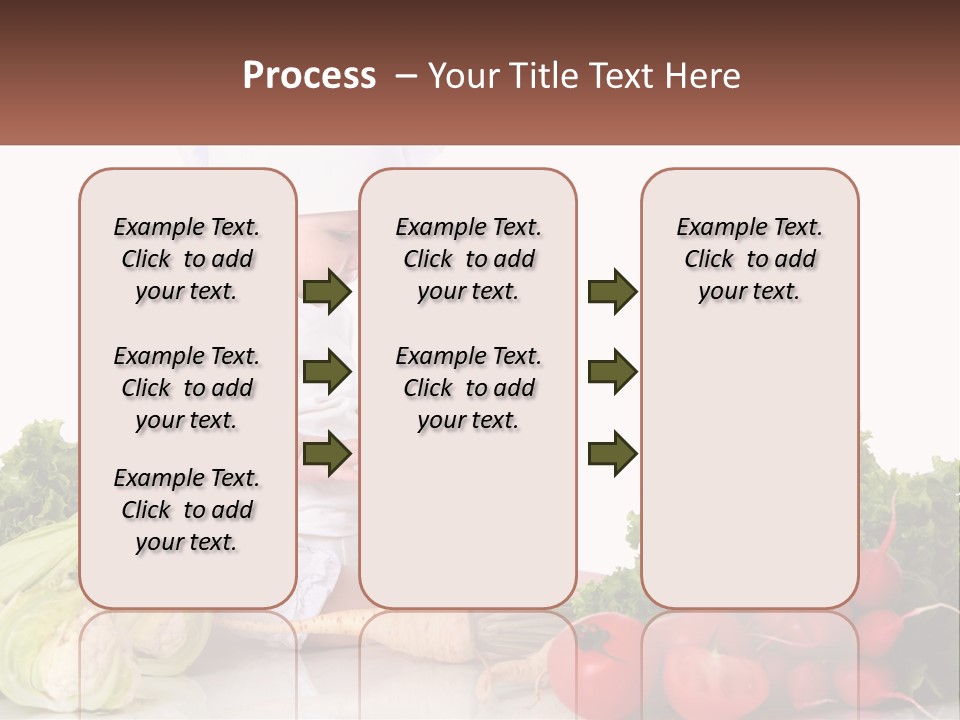 A Baby In A Chef's Hat Sitting On A Table Surrounded By Vegetables PowerPoint Template