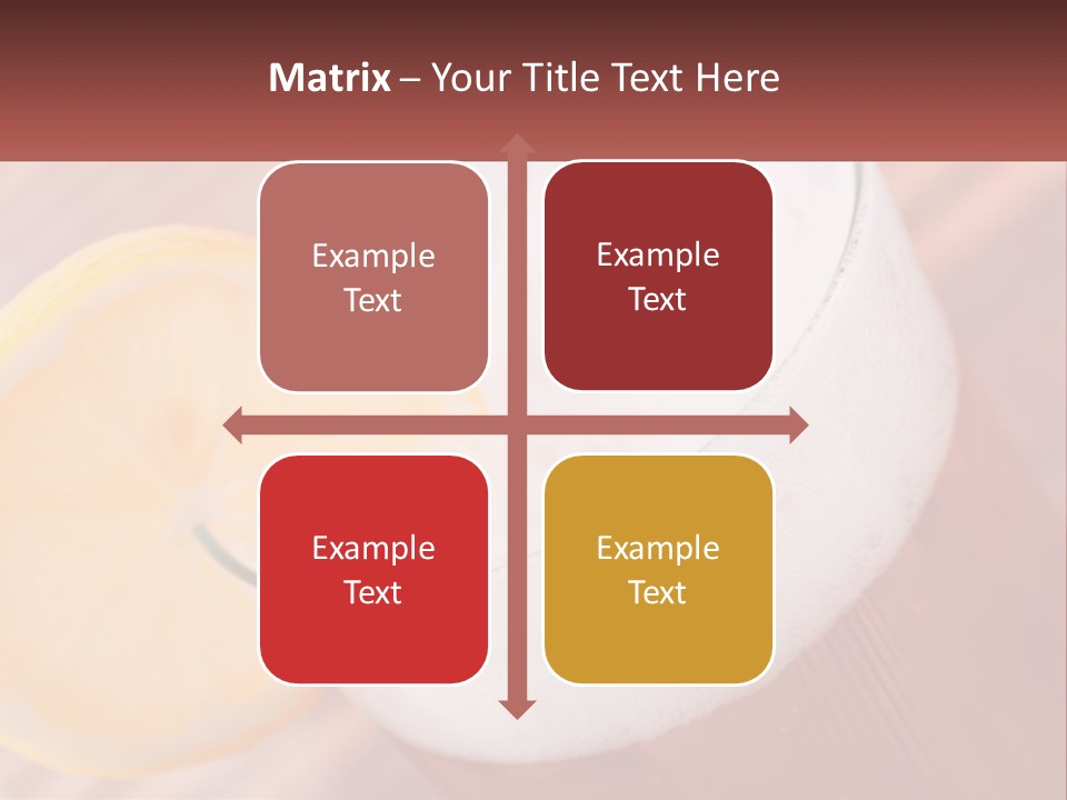 A Drink With A Slice Of Lemon On Top Of It PowerPoint Template