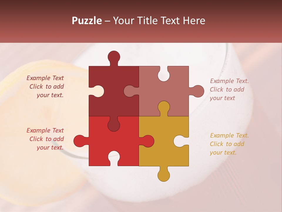 A Drink With A Slice Of Lemon On Top Of It PowerPoint Template