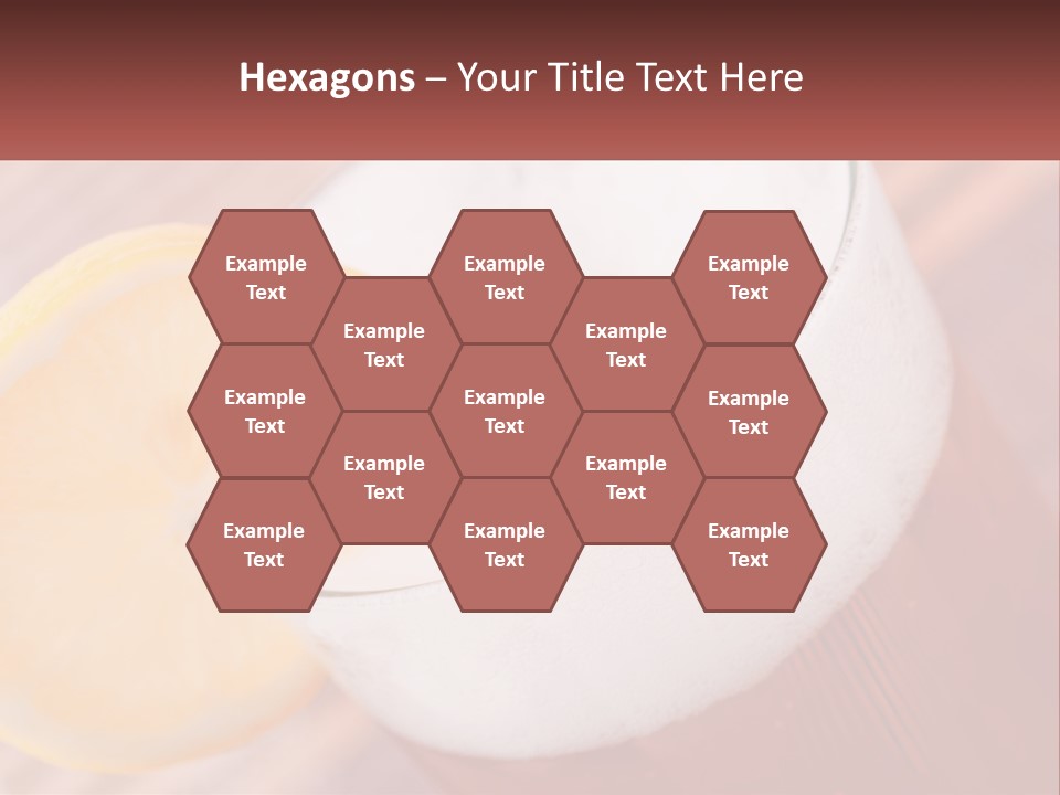 A Drink With A Slice Of Lemon On Top Of It PowerPoint Template