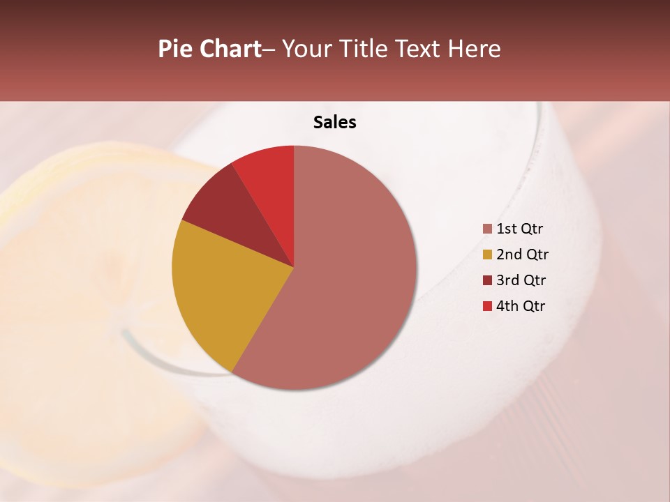 A Drink With A Slice Of Lemon On Top Of It PowerPoint Template