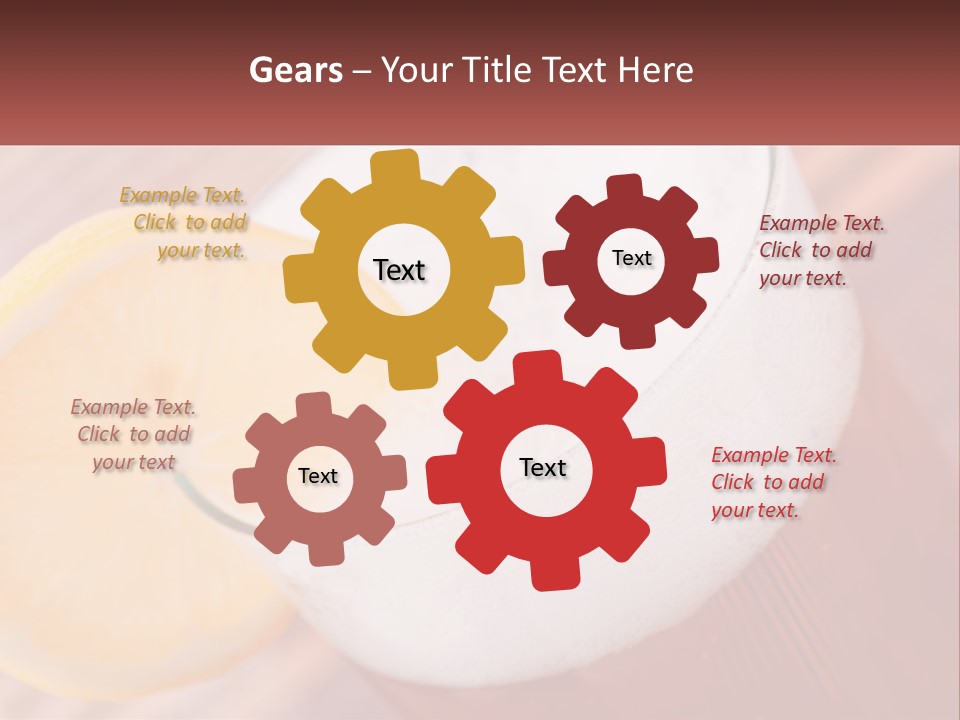 A Drink With A Slice Of Lemon On Top Of It PowerPoint Template