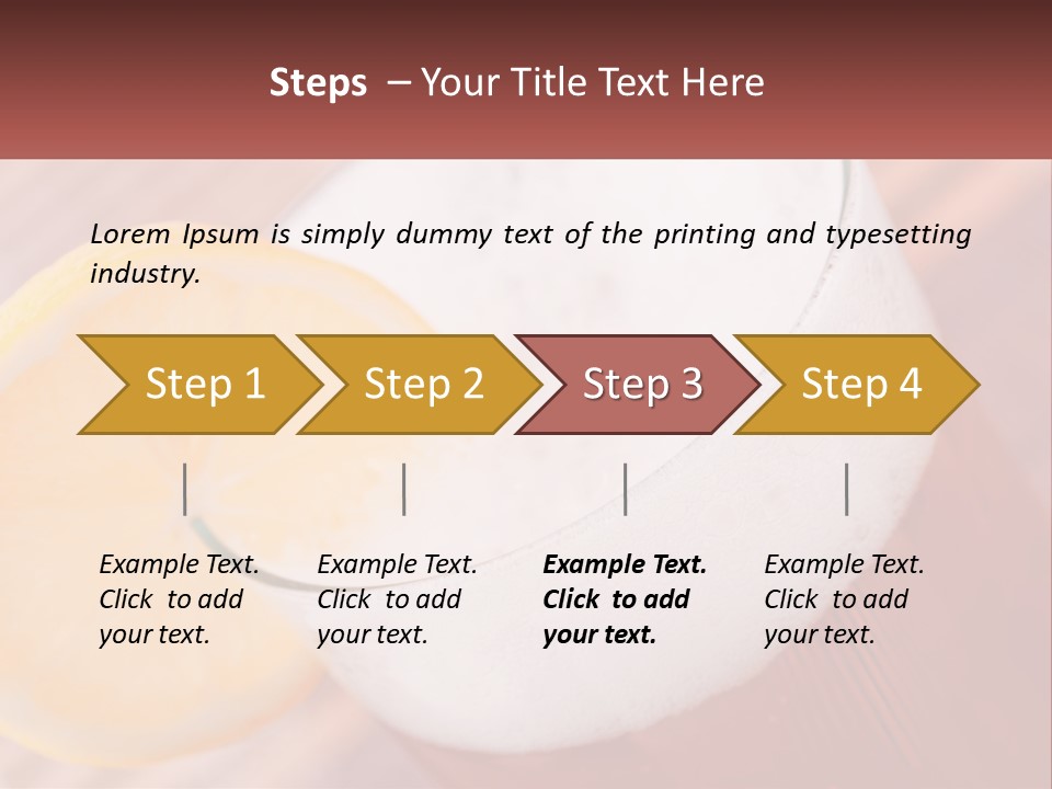 A Drink With A Slice Of Lemon On Top Of It PowerPoint Template