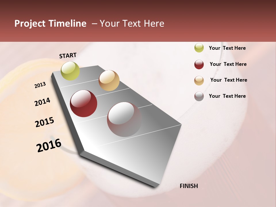 A Drink With A Slice Of Lemon On Top Of It PowerPoint Template