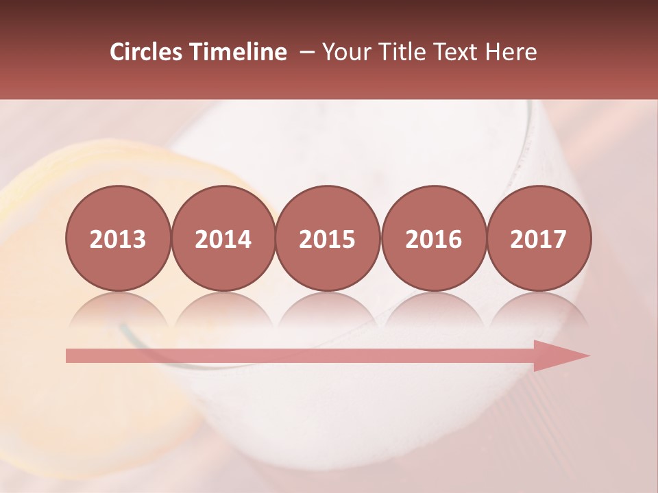 A Drink With A Slice Of Lemon On Top Of It PowerPoint Template