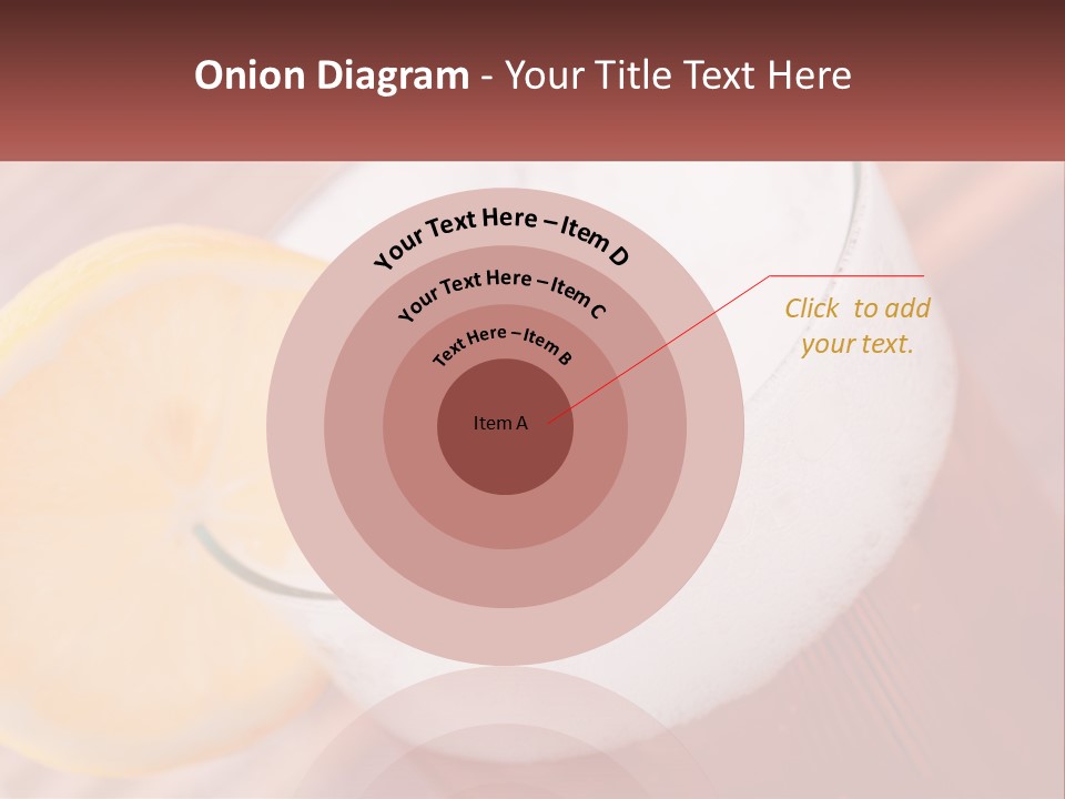 A Drink With A Slice Of Lemon On Top Of It PowerPoint Template