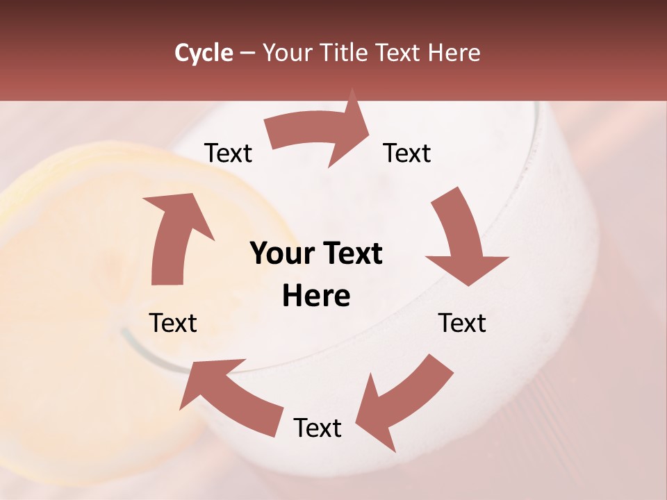 A Drink With A Slice Of Lemon On Top Of It PowerPoint Template