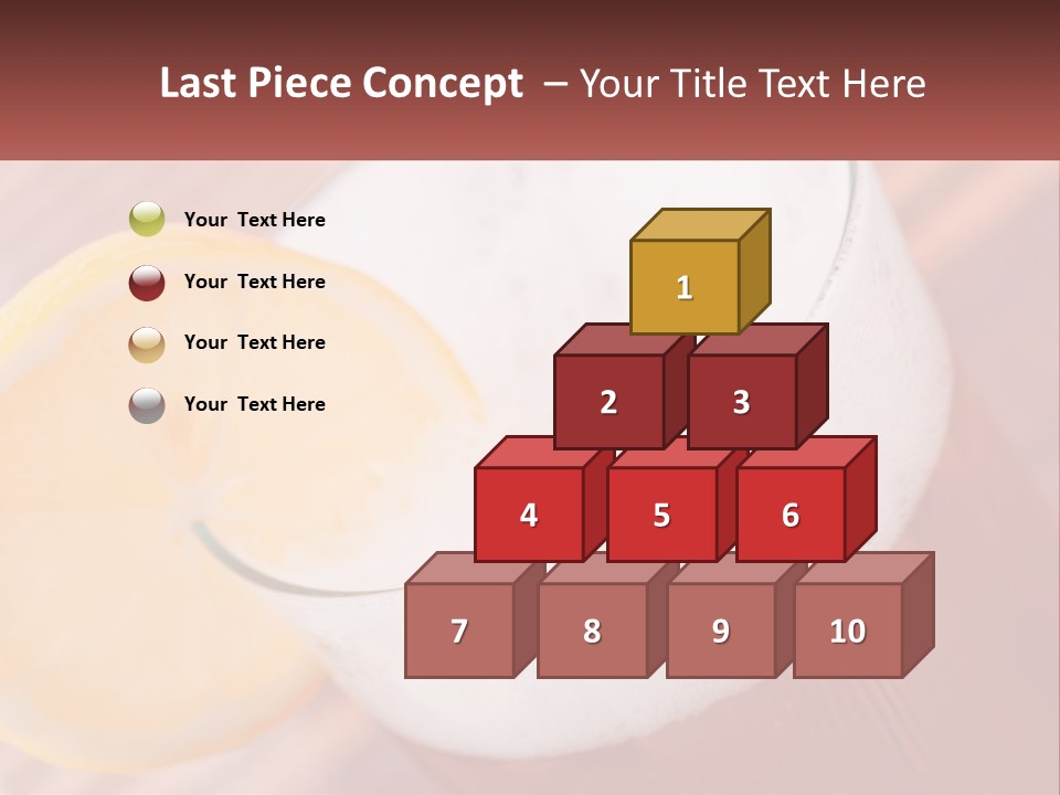 A Drink With A Slice Of Lemon On Top Of It PowerPoint Template