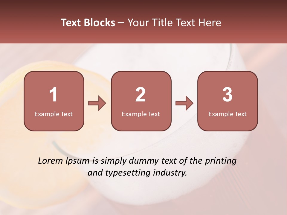 A Drink With A Slice Of Lemon On Top Of It PowerPoint Template