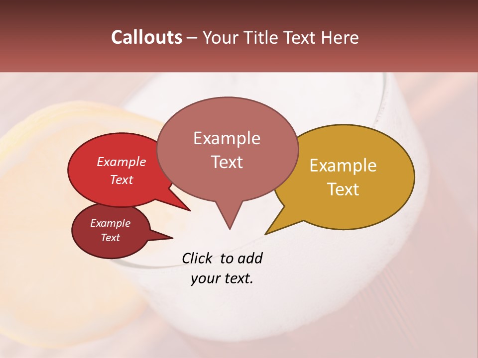 A Drink With A Slice Of Lemon On Top Of It PowerPoint Template