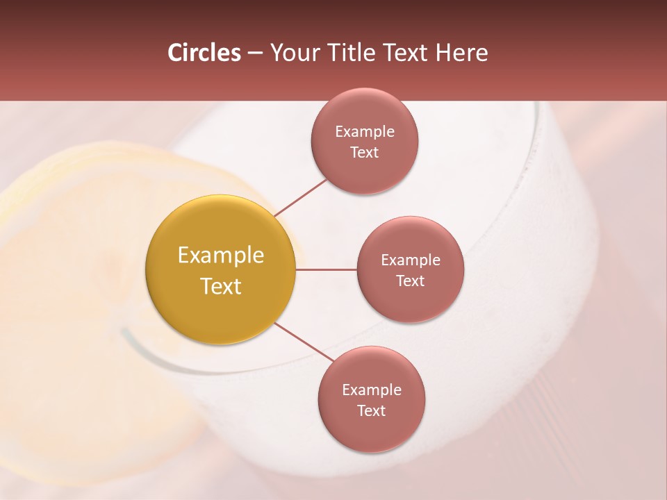 A Drink With A Slice Of Lemon On Top Of It PowerPoint Template
