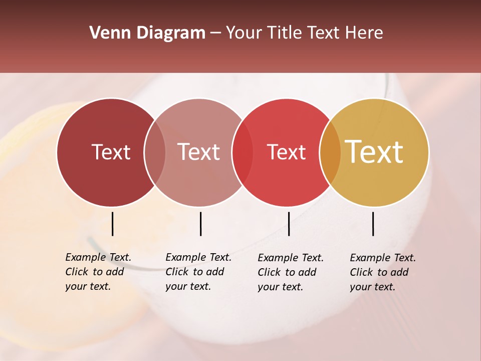A Drink With A Slice Of Lemon On Top Of It PowerPoint Template