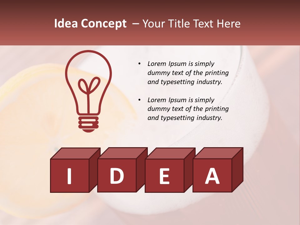 A Drink With A Slice Of Lemon On Top Of It PowerPoint Template