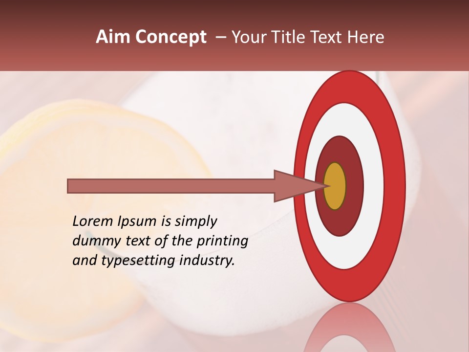 A Drink With A Slice Of Lemon On Top Of It PowerPoint Template