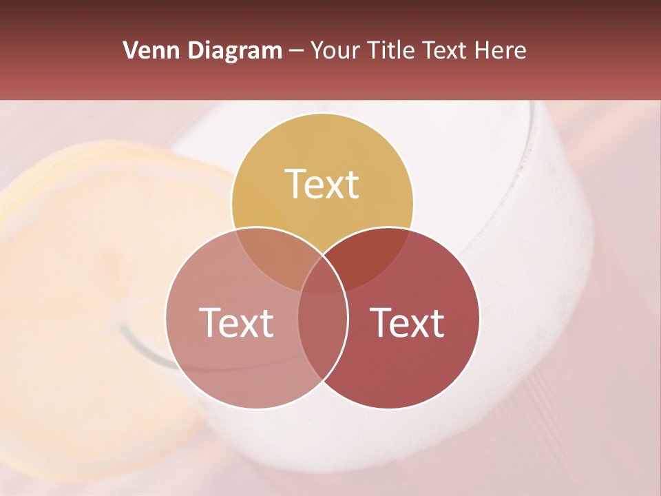 A Drink With A Slice Of Lemon On Top Of It PowerPoint Template