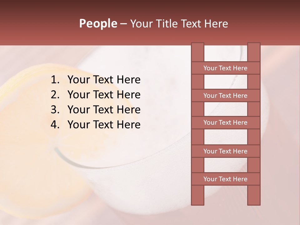 A Drink With A Slice Of Lemon On Top Of It PowerPoint Template