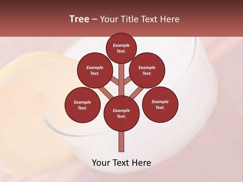 A Drink With A Slice Of Lemon On Top Of It PowerPoint Template