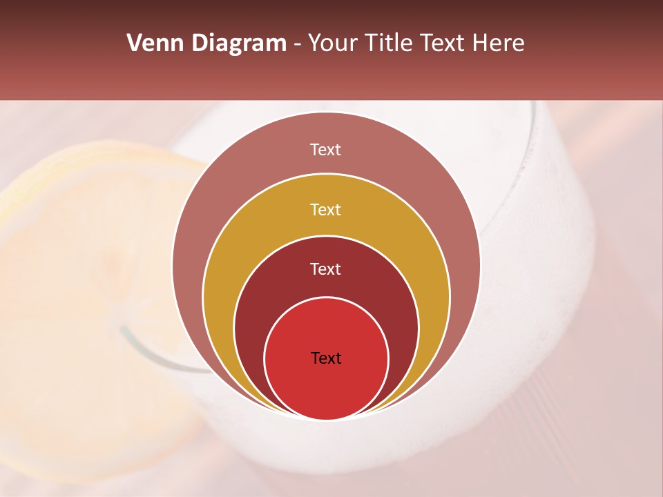 A Drink With A Slice Of Lemon On Top Of It PowerPoint Template