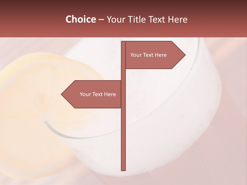 A Drink With A Slice Of Lemon On Top Of It PowerPoint Template