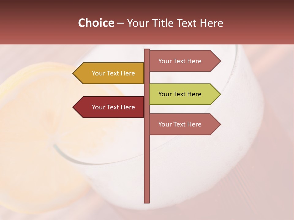 A Drink With A Slice Of Lemon On Top Of It PowerPoint Template