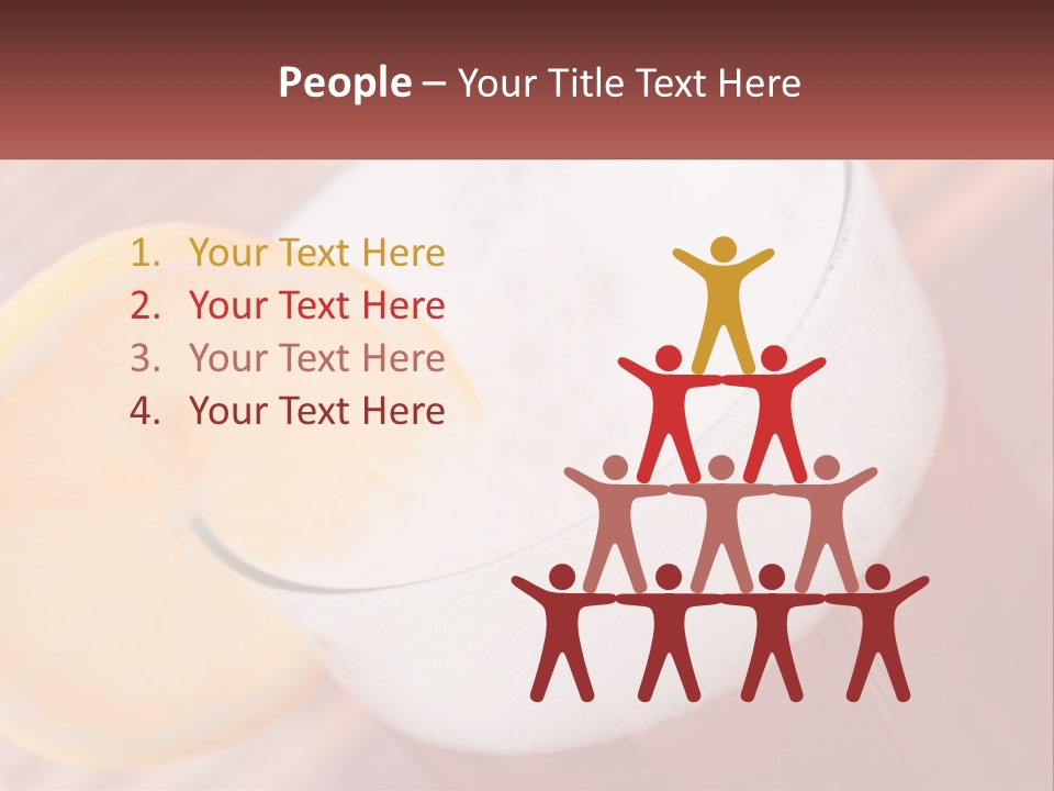 A Drink With A Slice Of Lemon On Top Of It PowerPoint Template