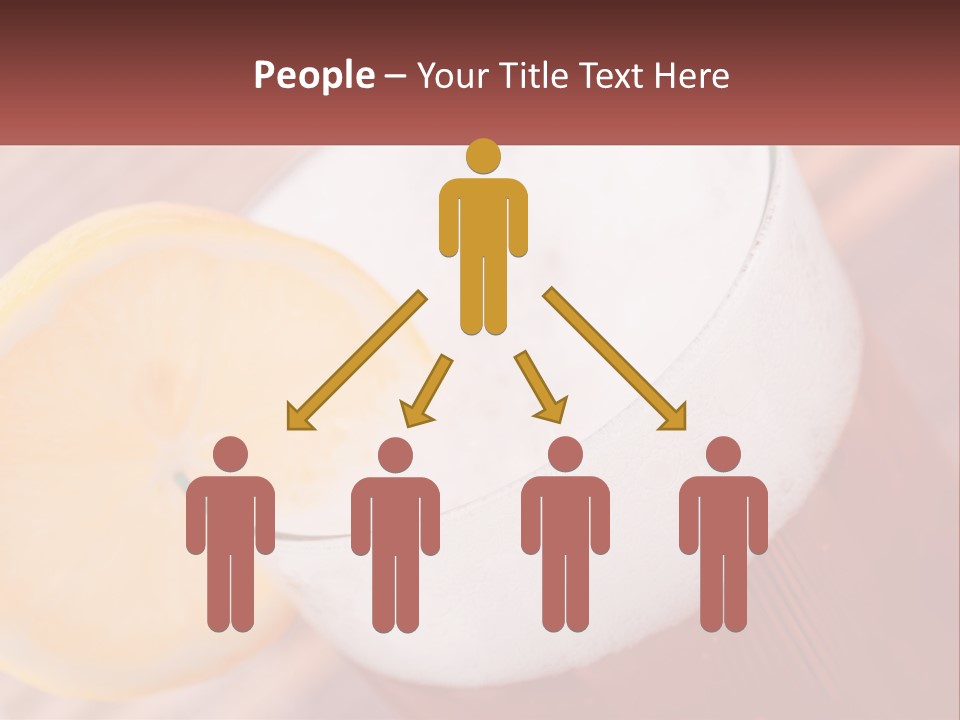 A Drink With A Slice Of Lemon On Top Of It PowerPoint Template