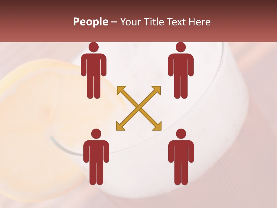 A Drink With A Slice Of Lemon On Top Of It PowerPoint Template