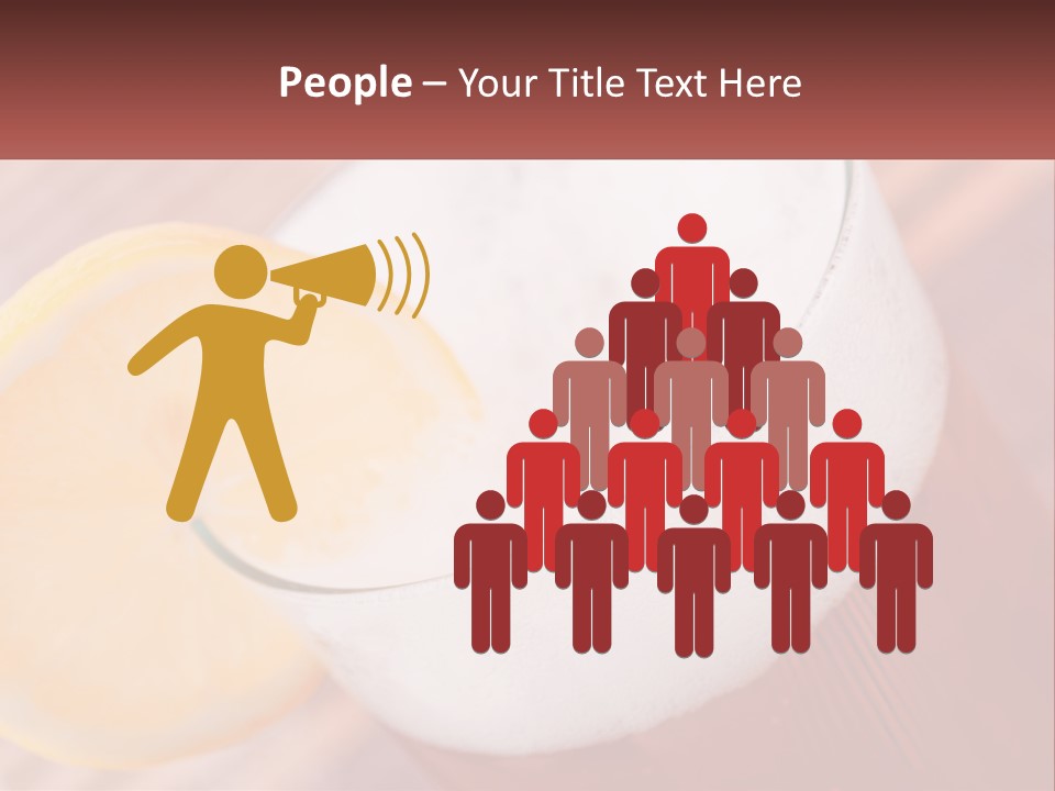 A Drink With A Slice Of Lemon On Top Of It PowerPoint Template