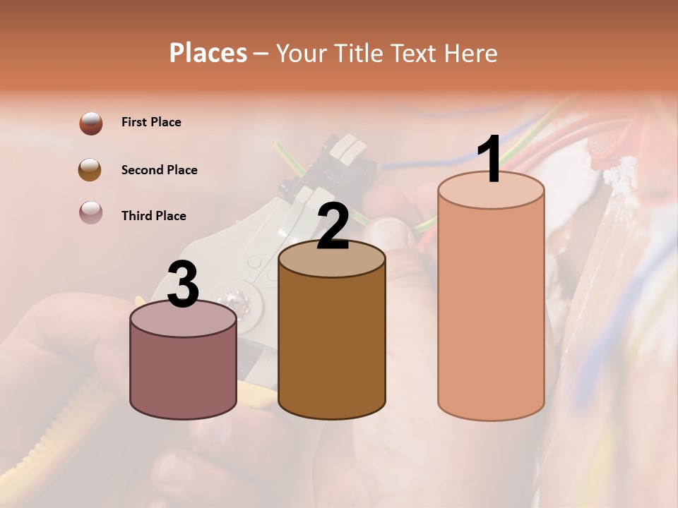 A Person Working On A Wall With Wires PowerPoint Template