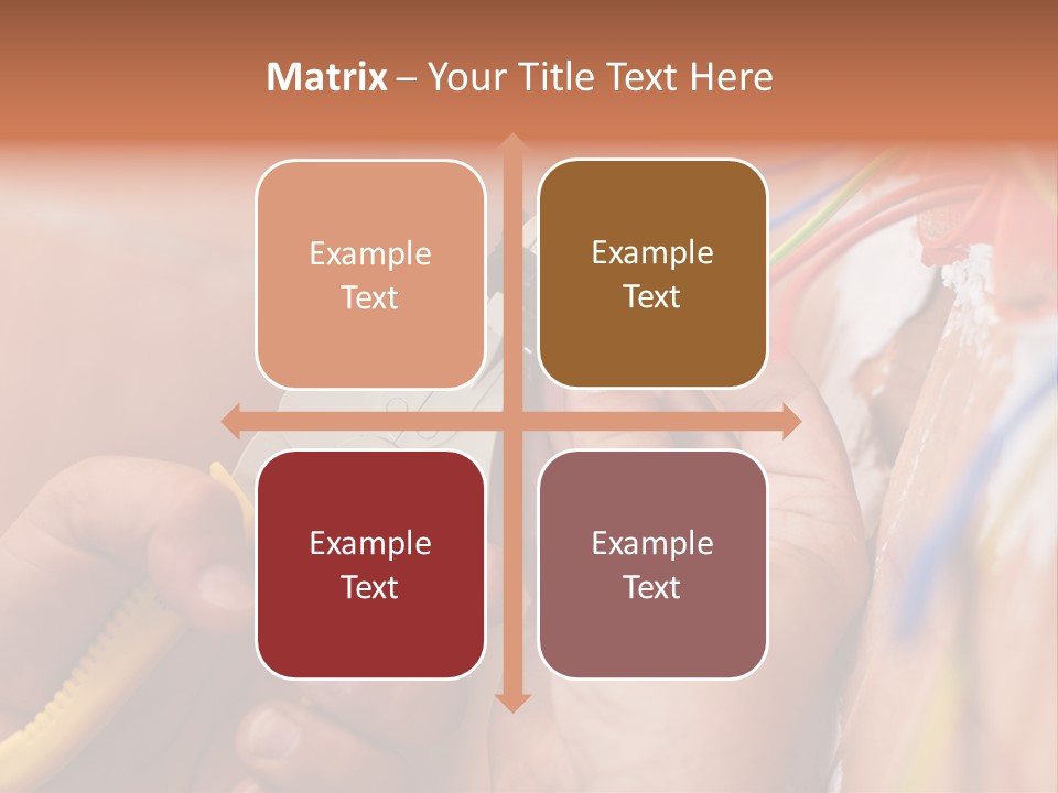 A Person Working On A Wall With Wires PowerPoint Template