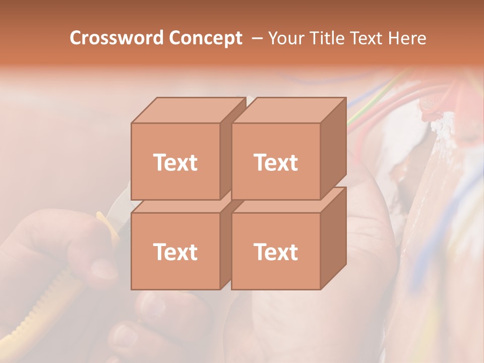 A Person Working On A Wall With Wires PowerPoint Template