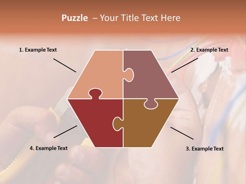 A Person Working On A Wall With Wires PowerPoint Template