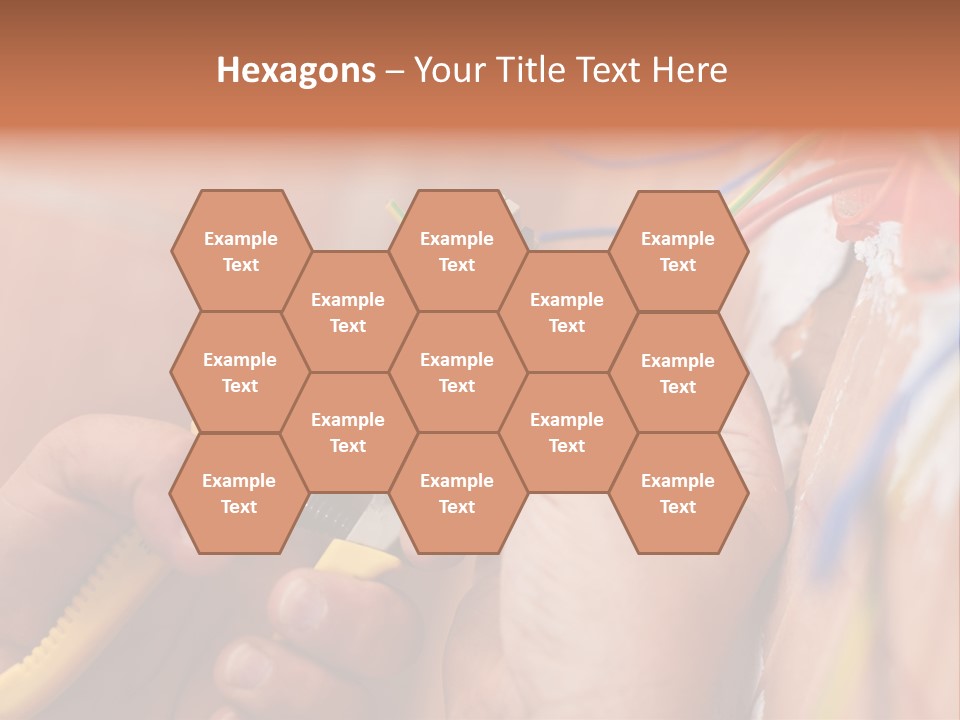 A Person Working On A Wall With Wires PowerPoint Template