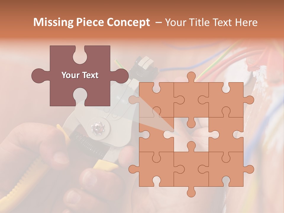 A Person Working On A Wall With Wires PowerPoint Template