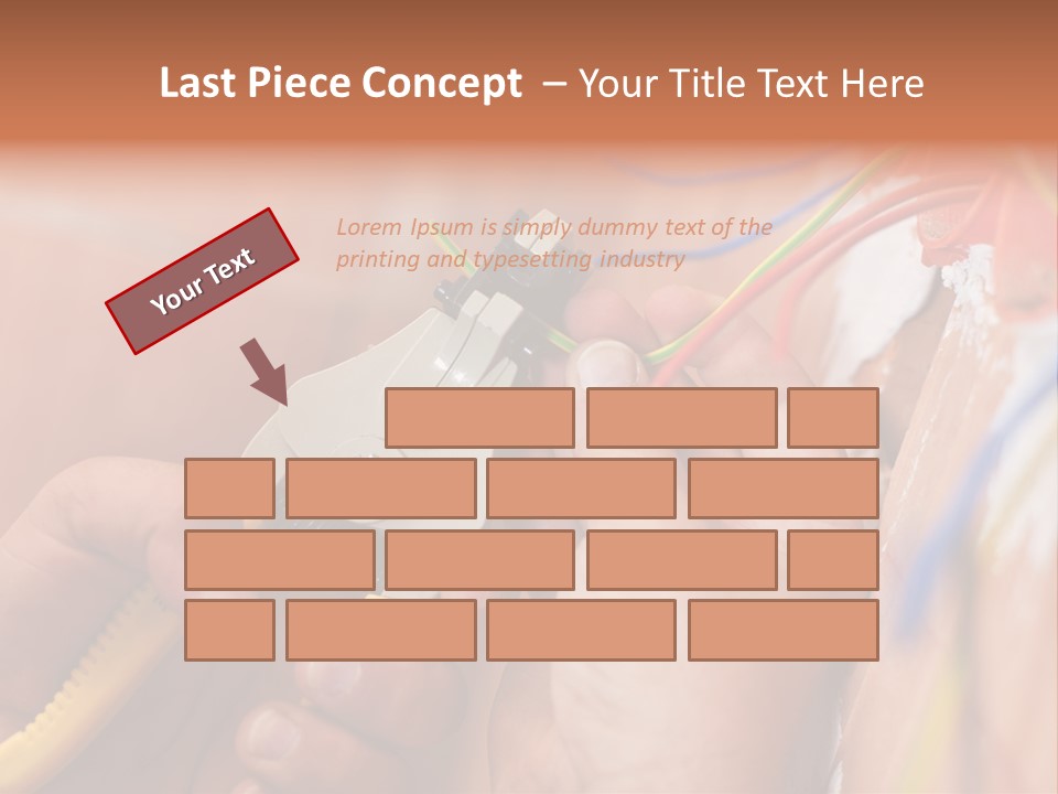 A Person Working On A Wall With Wires PowerPoint Template