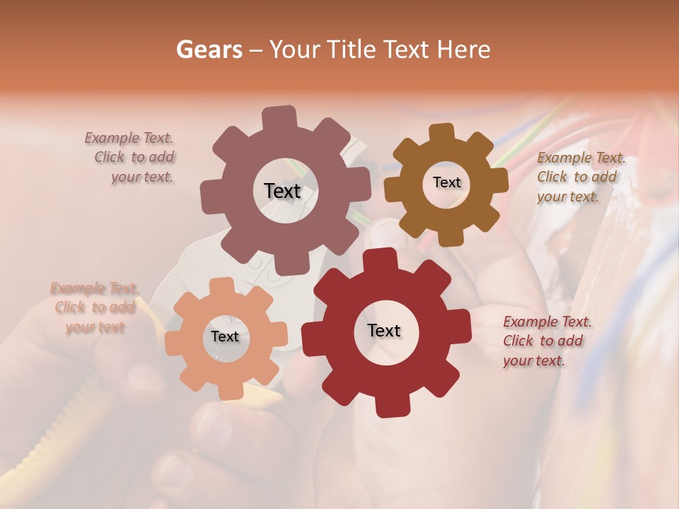 A Person Working On A Wall With Wires PowerPoint Template