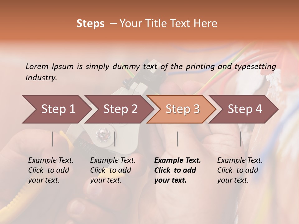 A Person Working On A Wall With Wires PowerPoint Template