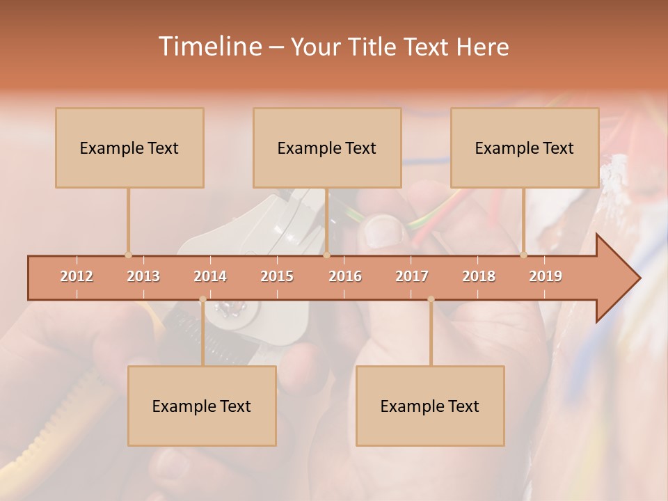 A Person Working On A Wall With Wires PowerPoint Template