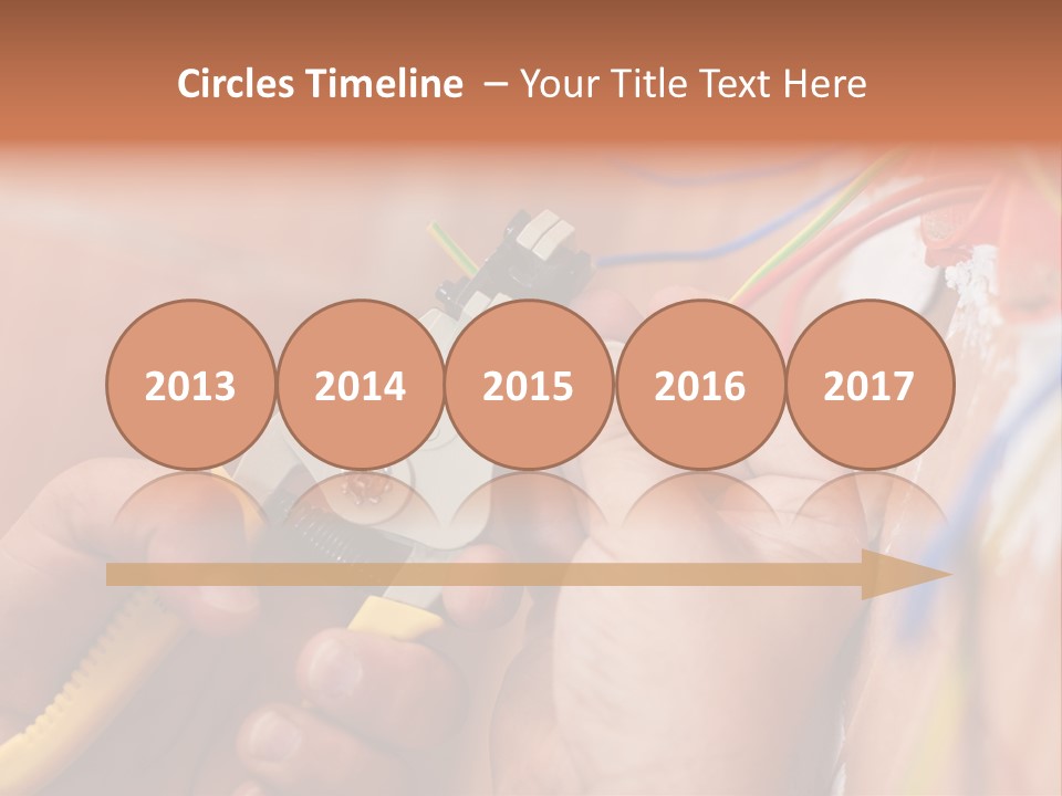 A Person Working On A Wall With Wires PowerPoint Template