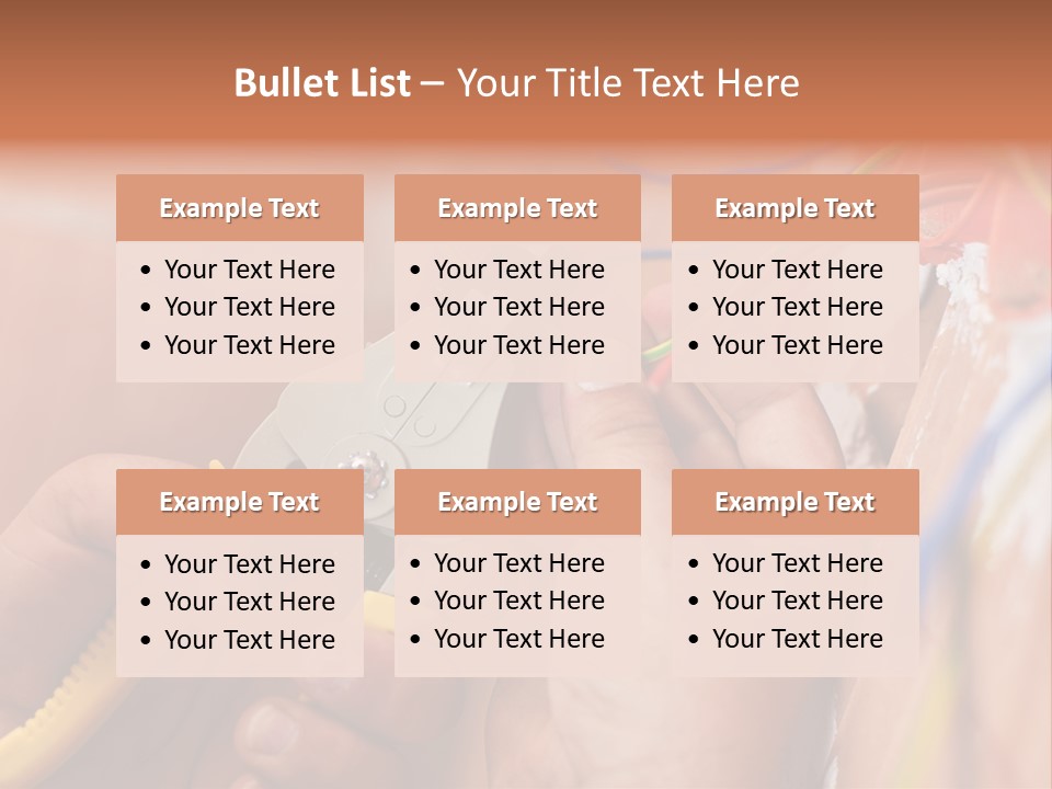 A Person Working On A Wall With Wires PowerPoint Template