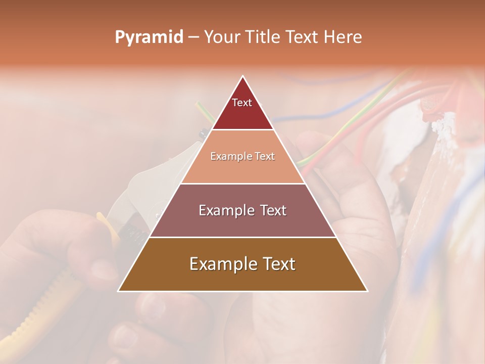 A Person Working On A Wall With Wires PowerPoint Template