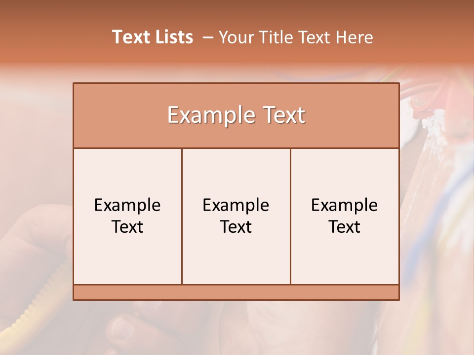 A Person Working On A Wall With Wires PowerPoint Template