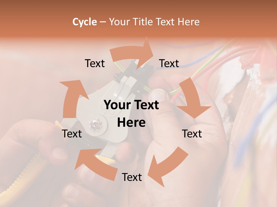 A Person Working On A Wall With Wires PowerPoint Template