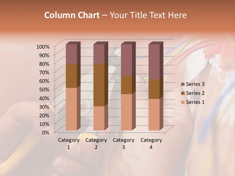 A Person Working On A Wall With Wires PowerPoint Template