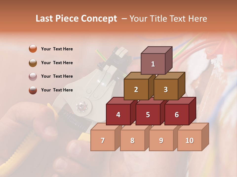 A Person Working On A Wall With Wires PowerPoint Template