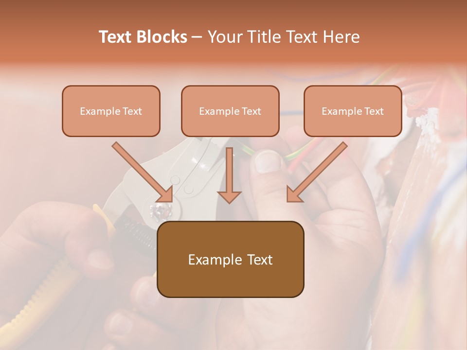 A Person Working On A Wall With Wires PowerPoint Template