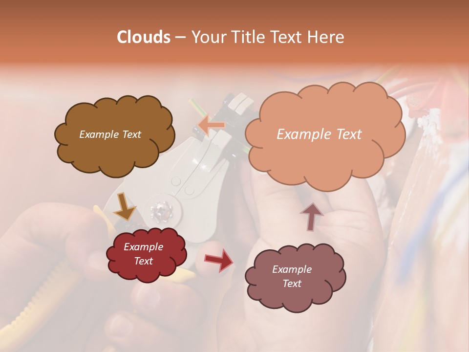 A Person Working On A Wall With Wires PowerPoint Template