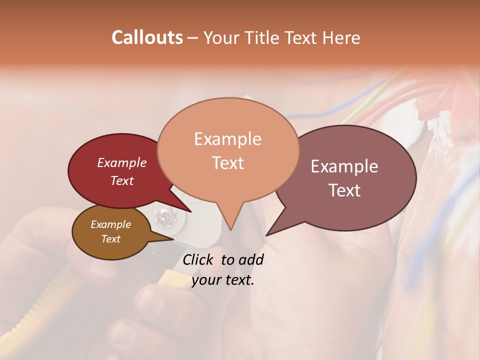 A Person Working On A Wall With Wires PowerPoint Template